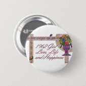 50e verjaardag, 1962 ronde button 5,7 cm (Voorkant /achterkant)