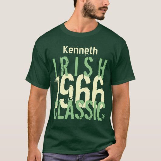 50e verjaardag 1966 Irish Classic Green v5 T-shirt (Voorkant)