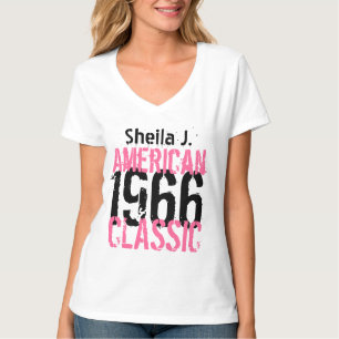 50e verjaardag 1966 of een willekeurig jaar Amerik T-shirt