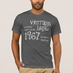 50e verjaardag 1967 of om het even welk  JAAR Brew T-shirt