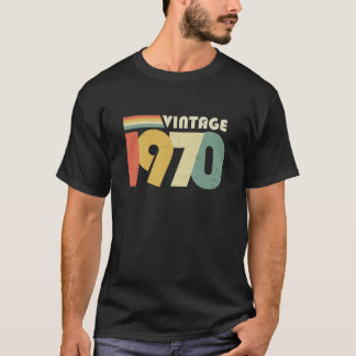 50e verjaardag,  1970 vervormd ontwerp t-shirt