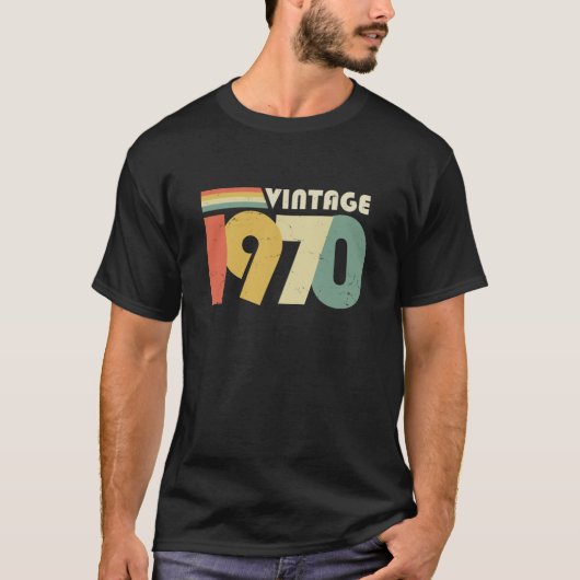 50e verjaardag,  1970 vervormd ontwerp t-shirt (Voorkant)