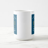 50e verjaardag 1971 blauw goud voor haar persoonli koffiemok (Center)