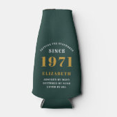 50e verjaardag 1971 Green Gold voor haar persoonli Flesjeskoeler (Voorkant)