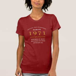 50e verjaardag 1971 rood goud voor haar persoonlij t-shirt