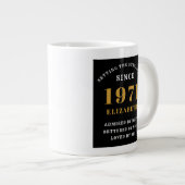 50e verjaardag 1971 zwart goud voor haar persoonli grote koffiekop (Voorkant rechts)