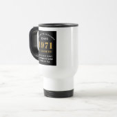 50e verjaardag 1971 zwart goud voor haar persoonli reisbeker (Voorkant links)