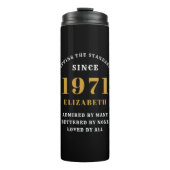 50e verjaardag 1971 zwart goud voor haar persoonli thermosbeker (Voorkant)