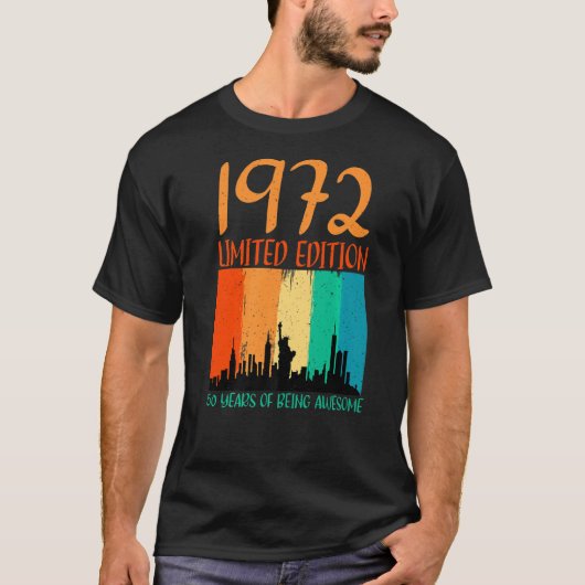 50e verjaardag 1972, 50 jaar amusement t-shirt (Voorkant)