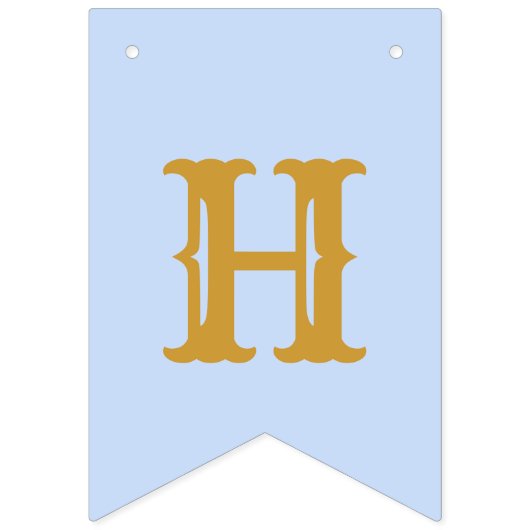 50e verjaardag 1972 Blue Gold Name Vlaggetjes (Tweede vlag)