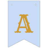 50e verjaardag 1972 Blue Gold Name Vlaggetjes (Derde vlag)