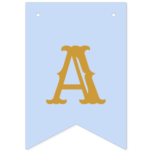 50e verjaardag 1972 Blue Gold Name Vlaggetjes (Derde vlag)