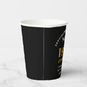50e verjaardag 1972 Elegant Black Gold Chic Papieren Bekers (Rechts)