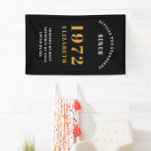 50e verjaardag 1972 Elegant Chic Gold Black Spandoek (Insitu)