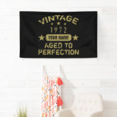 50e verjaardag 1972 Jouw naam toevoegen Spandoek (Insitu)