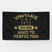 50e verjaardag 1972 Jouw naam toevoegen Spandoek (Horizontaal)