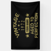 50e verjaardag 1972 Jouw naam toevoegen Spandoek (Verticaal)