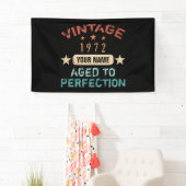 50e verjaardag 1972 Jouw naam toevoegen Spandoek (Insitu)