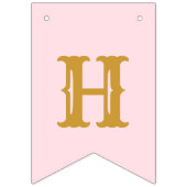 50e verjaardag 1972 Roze Gold Name Vlaggetjes (Tweede vlag)