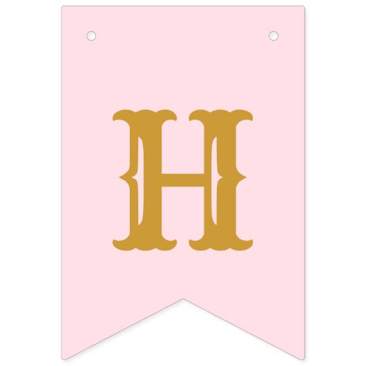 50e verjaardag 1972 Roze Gold Name Vlaggetjes (Tweede vlag)