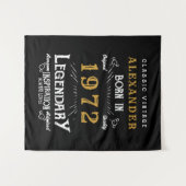 50e verjaardag 1972 Voeg de naam Legendary Black G Wandkleed (Voorkant (horizontaal))