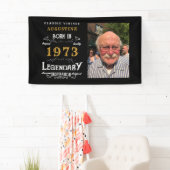 50e verjaardag 1973 Legendary Black and Gold Spandoek (Insitu)