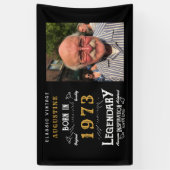 50e verjaardag 1973 Legendary Black and Gold Spandoek (Verticaal)