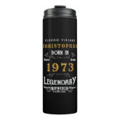 50e verjaardag 1973 Legendary Black Gold Add Name Thermosbeker (Voorkant)