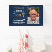 50e verjaardag 1973 Legendary Blue and Gold Spandoek (Insitu)