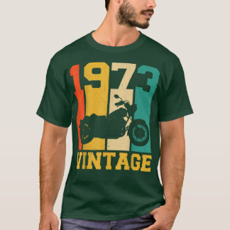 50e verjaardag 1973 motorfiets 50 jaar t-shirt
