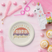 50e verjaardag 1973: perfectie papieren bordje (Feest)