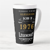 50e verjaardag 1976 Legendarische Retro Latte Mok (Rechterhoek)