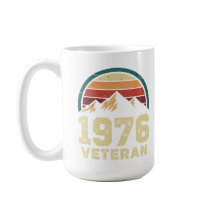 50e verjaardag 1976 Retro bergen Zonneschijn Vinta