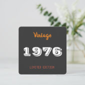 50e verjaardag -  1976 Retro Kaart (Staand voorkant)