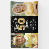 50e verjaardag 2 foto's Proost op 50 jaar Confetti Spandoek (Verticaal)