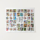 50e verjaardag 44 fotocollage feest achtergrond wandkleed (Voorkant (horizontaal))