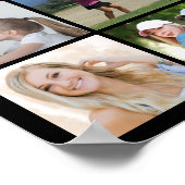 50e verjaardag 45 Photo Collage Hoera voor Jaren Poster (Hoek)