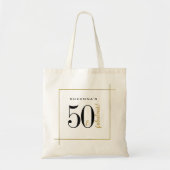 50e verjaardag 50 en Fabulous Black en Gold Tote Bag (Voorkant)