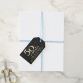 50e verjaardag 50 en Fabulous Black Gold Favoriet Cadeaulabel (Met Touw)