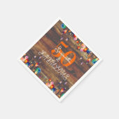 50e verjaardag 50 en Fabulous Lights Rustiek Party Servet (Hoek)