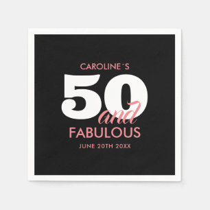 50e verjaardag 50 en Fabulous Servet
