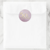 50e verjaardag 50 en Fabulous Silver Gold Glitter Ronde Sticker (Tas)