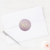 50e verjaardag 50 en Fabulous Silver Gold Glitter Ronde Sticker (Envelop)