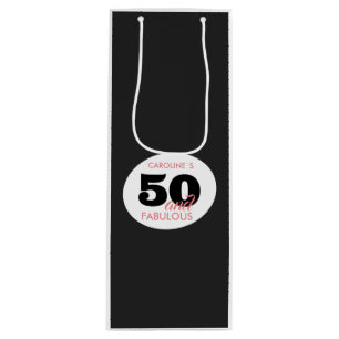 50e verjaardag 50 en Fabulous Wijn Cadeautas
