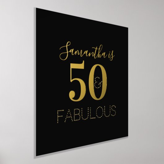 50e verjaardag 50 en geweldig Birthday Black Gold Folie Afdrukken (Laagn)