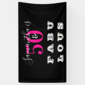 50e verjaardag 50 fabelroze verjaardag spandoek (Verticaal)