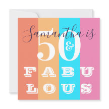 50e verjaardag 50 Fabulous Modern Stripe Party