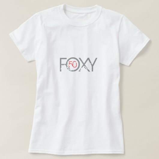 50e verjaardag - 50 feoxy t-shirt (Design voorkant)