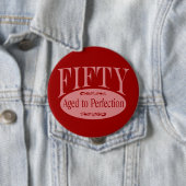 50e verjaardag, 50 - Geavanceerd Ronde Button 4,0 Cm (In situ)