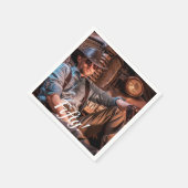 50e verjaardag 50 het manuscript van de douanefoto servet (Hoek)